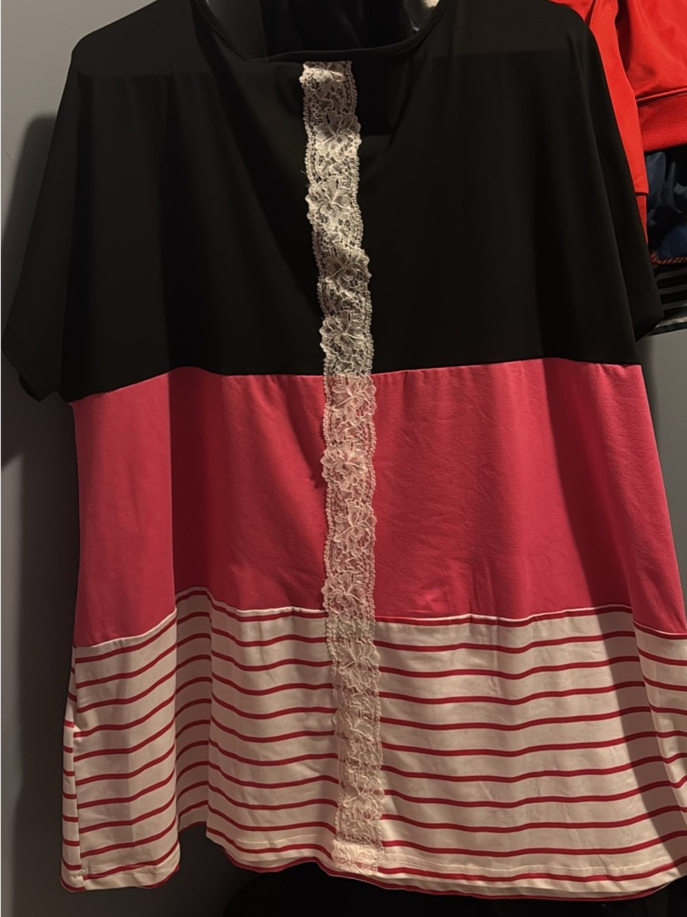 Brand new lace lined beautiful blouse